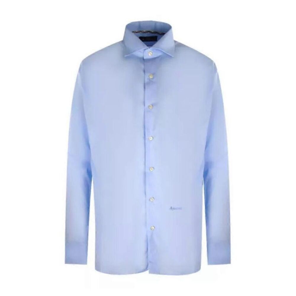 Aquascutum Mens Long-Sleeved Shirt / Light Blue